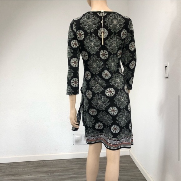 NEW MAX STUDIO sleeve tie on side floral print dress - Picture 5 of 15